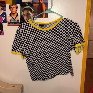 checkered tshirt